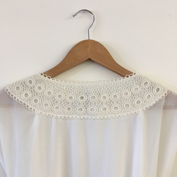 Forever 21 Crochet Dress Tunic White Size Medium - Picture 5 of 6